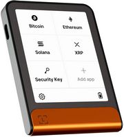 Ledger - Flex Crypto Hardware Wallet - E Ink Touch Screen - Bluetooth - Orange - Large Front