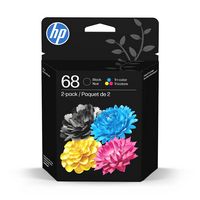 HP - 68 2-Pack Standard Capacity Ink Cartridges - Black/Tri-color - Large Front