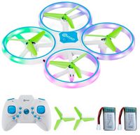 Contixo - Mini Light Up Drone with Remote Controller - Blue - Large Front