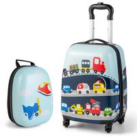 Costway - 2PC Kids Carry On Luggage Set 12