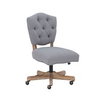 Linon Home Décor - Kaynorth Button-Tufted French Country Office Chair - Gray - Large Front