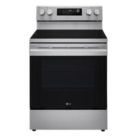 LG - 6.3 Cu. Ft. Freestanding Electric Convection Smart Range with Air Fry and WideView Window - ... - Large Front