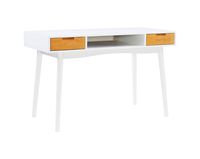 Linon Home Décor - Pollard Two-Drawer Writing Desk - White - Large Front