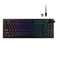 GAMDIAS - HERMES M7 TKL Hybrid Mechanical Red Switch Gaming Keyboard - Black - Large Front