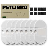 PETLIBRO - Capsule Pet Water Fountain Replacement Filter (8 pack) - White - Large Front
