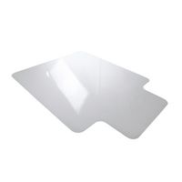 Floortex - Premium Anti-Static Lipped Vinyl Chair Mat for Carpet 45 x 53 inches - Clear - Large Front