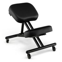 Costway - Ergonomic Kneeling Adjustable Stool Chair with Lockable Universal Wheels - Black - Large Front