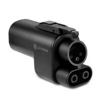 Lectron - NACS to CCS Electric Vehicle (EV) Adapter with Interlock - up to 1000V - Black - Large Front