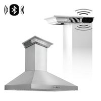 ZLINE - 36 inches - Externally Vented - Wall Range Hood - Stainless steel - Large Front