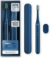 AquaSonic - Icon ADA-Accepted Rechargeable Toothbrush- Magnetic Holder & Slim Travel Case - 2 Bru... - Large Front