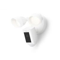 Ring - Floodlight Cam Plus Outdoor Wired 1080p Surveillance Camera - White - Large Front
