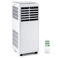 Costway 5000 BTU Portable Air Conditioner Cools up to 250 sq.ft with Dehumidifier and Fan Sleep M... - Large Front