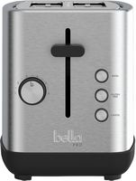 bella PRO - 2-Slice Toaster with Extra Wide Slots - Stainless Steel - Large Front