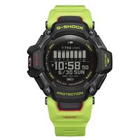 Casio - G-Shock Move 52mm Heart Rate + GPS Solar Assist Resin Strap Smartwatch - Yellow - Large Front