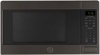 GE - 1.6 Cu. Ft. Countertop Microwave with Sensor Cooking and Defrost - Black Stainless Steel - Large Front