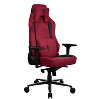 Arozzi - Vernazza Series Top-Tier Premium Supersoft Upholstery Fabric Gaming Chair - Bordeaux - Large Front