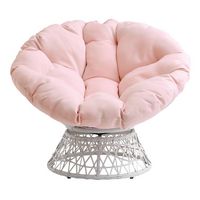 OSP Home Furnishings - Papasan Chair - Pink - Large Front