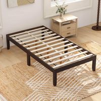 Costway Twin Size Wooden Platform Bed Frame 14