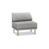 Burrow - Contemporary Range Armchair - Stone Gray - Large Front