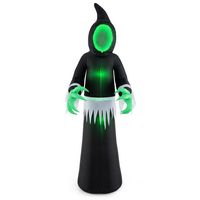 Costway - 8 FT Giant Halloween Inflatable Ghost Blow up Ghost Decoration with Built-in LED Lights... - Large Front