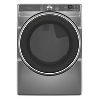 Whirlpool - 7.4 Cu. Ft. Stackable Smart Electric Dryer with Steam and Wrinkle Shield Option - Silver - Large Front