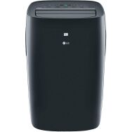 LG - 350 Sq. Ft. 8,000 BTU DOE Smart Portable Air Conditioner - Black - Large Front