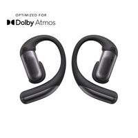 Shokz - OpenFit Pro Open-Ear True Wireless Bluetooth Active Noise Reduction Earbuds - Black - Large Front