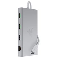 Razer - USB C Dock Station with 11 Ports - Mercury - Large Front