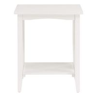 OSP Home Furnishings - Sierra Side Table - White Finish - Large Front