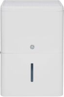 GE - 35-Pint Portable Dehumidifier with Smart Dry - White - Large Front