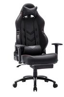Bestier - Sweat-Proof PU Leather Gaming Chair Armrest Lumbar Support Ergonomic Office Chair with ... - Large Front