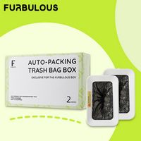 2 Pack Trash Bag Box for Furbulous Cat Litter Box, 20-Time Automatic Packing Sealing Refilling Ec... - Large Front