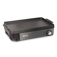Hamilton Beach - Professional Cast Iron Electric Grill - BLACK - Large Front