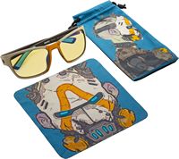 GUNNAR - Borderlands Ripper Computer Glasses with Blue Light Reduction, Amber Lenses - Bandit Smoke - Large Front