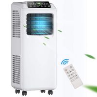 Costway 5500 BTU 3-in-1 Portable Air Conditioner Cools up to 250 sq. ft w/Built-in Dehumidifier a... - Large Front