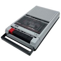 QFX - Cassette Player and Recorder with Bluetooth and USB - Silver - Large Front