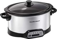 Hamilton Beach - 6-Quart Slow Cooker - Stainless Steel - Large Front