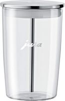 JURA - Glass Milk Container - Clear/Stainless Steel - Large Front