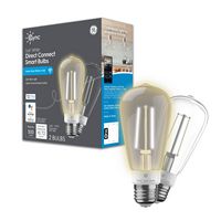 Cync - ST19 Edison Style Smart LED Light Bulbs (2 Pack) - Soft White - White - Large Front