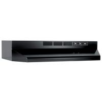 Broan - 30 inches - Under cabinet Range Hood - Black - Large Front