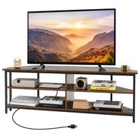 Costway - Corner TV Stand for TVs up to 65