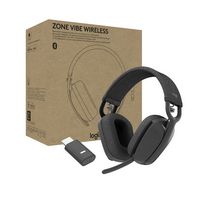 Logitech - Zone Vibe Bluetooth Headphones with Noise Canceling Mic for Google Meet, Google Voice,... - Large Front