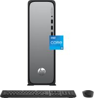 HP - OmniDesk Slim Desktop - Intel Core i5-14400 - 8GB DDR5 Memory - 512GB SSD - Meteor Silver - Large Front