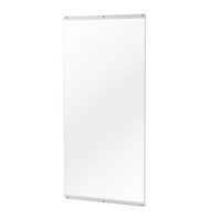 LOVMOR - Polished 30 in. W x 60 in. Modern Rectangular Tempered Glass Wall Mirror - Silver - Large Front