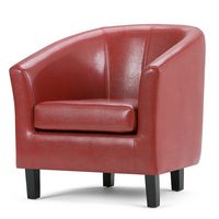 Simpli Home - Austin Armchair - Red - Large Front