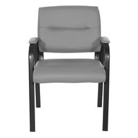 Office Star Products - Guest Chair - Grey/Black - Large Front