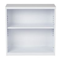 OSP Home Furnishings - Metal Bookcase - White - Large Front