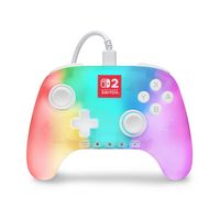 PowerA - Advantage Wired Controller for Nintendo Switch 2 with Lumectra - White - Large Front