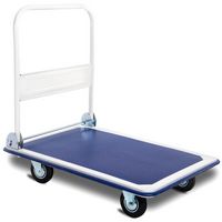 Costway - 330lbs Platform Cart Dolly Foldable - Blue - Large Front