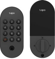 TP-Link - Tapo DL100 Smart Wi-Fi Deadbolt Door Lock – Keyless Tactile Buttons, App-Controlled Cus... - Large Front